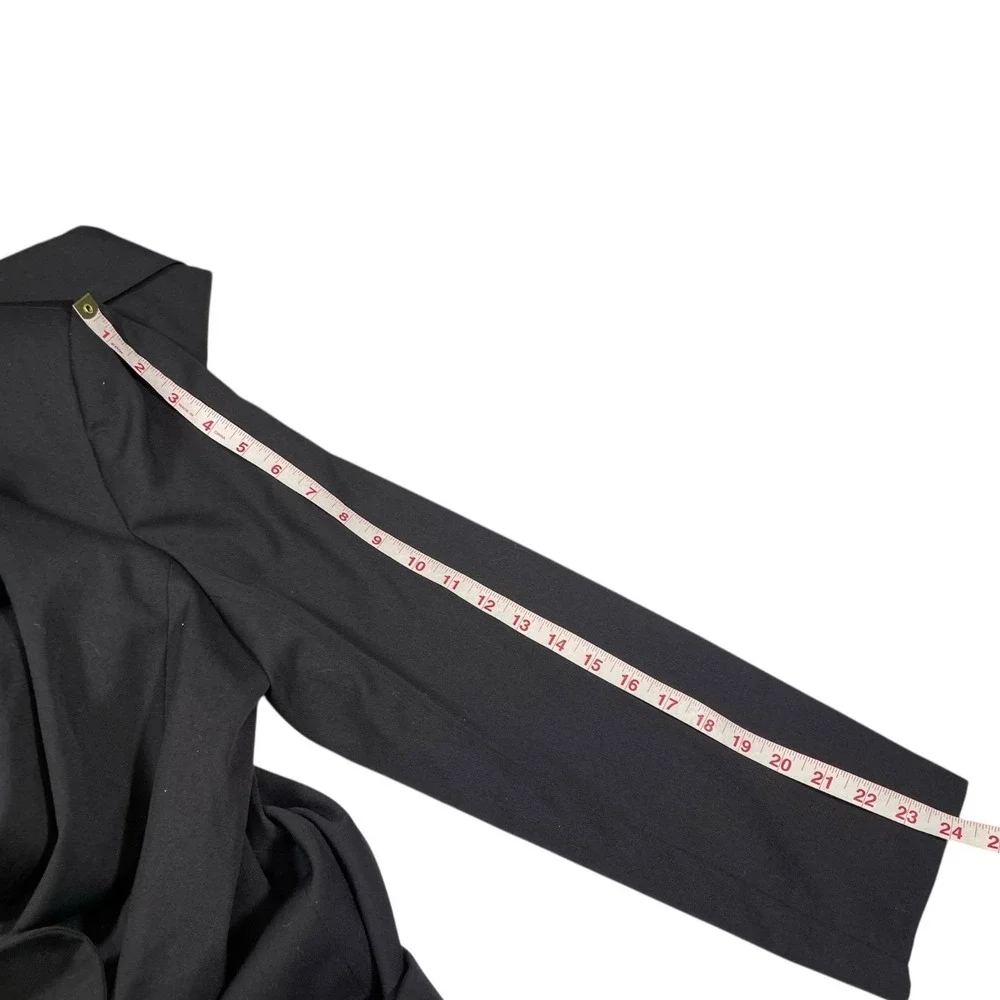Alfred Dunner 16 Black Blazer‎ Three Button Flap Pockets Vintage Dark Academia